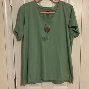 “Life is Good” wine tshirt